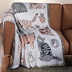 Soft Woven Jacquard Couch Throw + Wall Hanging