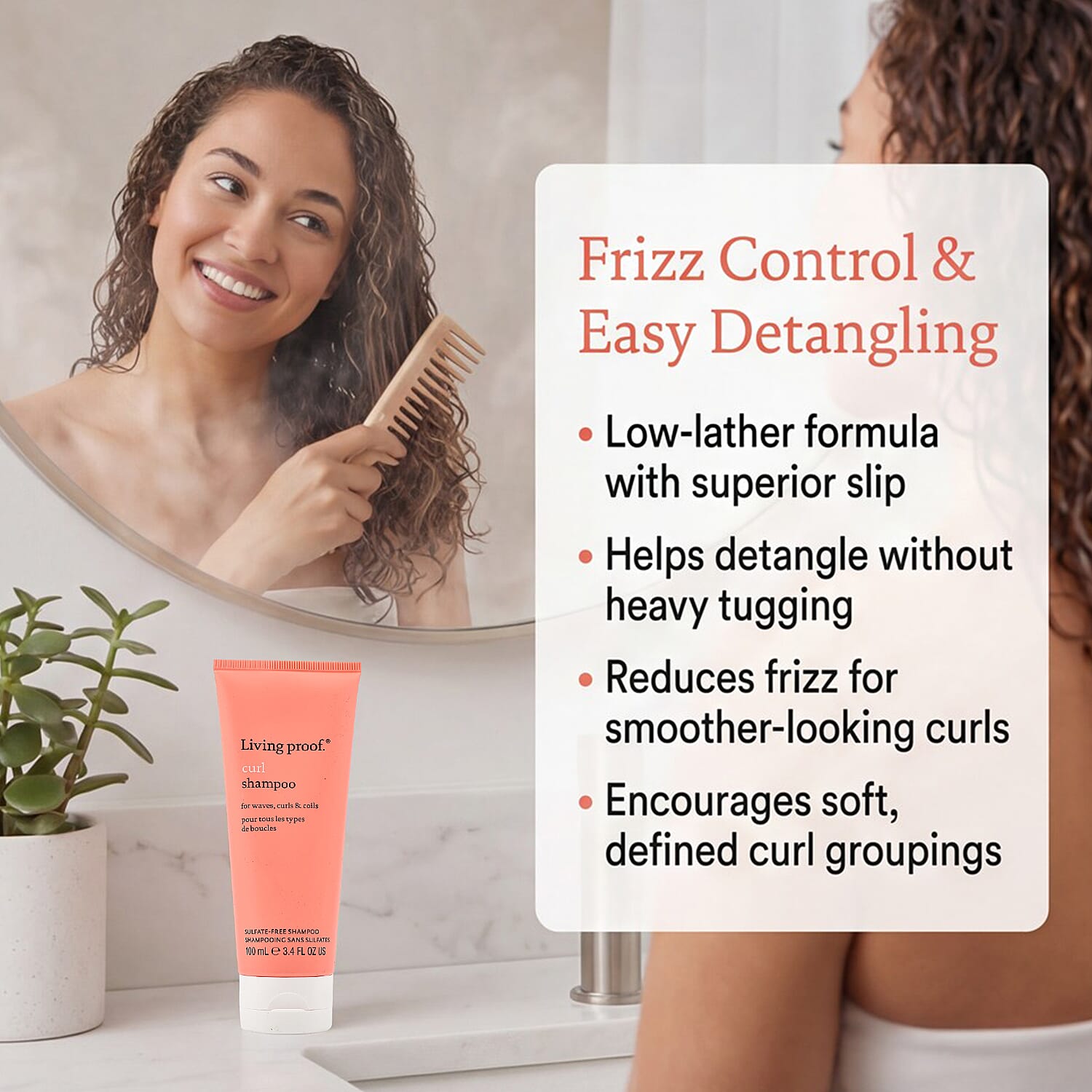 Living Proof Curl Shampoo - For Waves, Curls & Coils - 100ml (Travel Size)