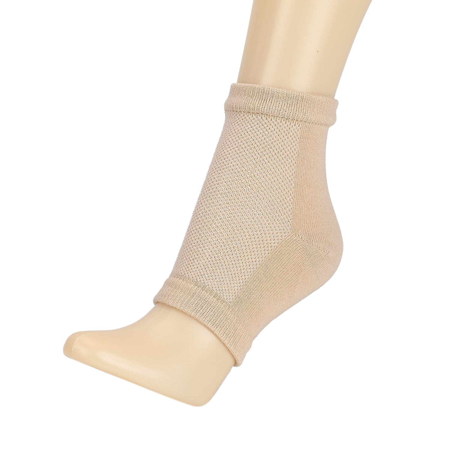 3 Packs Moisturizing Heel Socks (Size 18x1x1 cm) - Grey, Beige & White -  effectively preventing cracked feet and softening dead skin