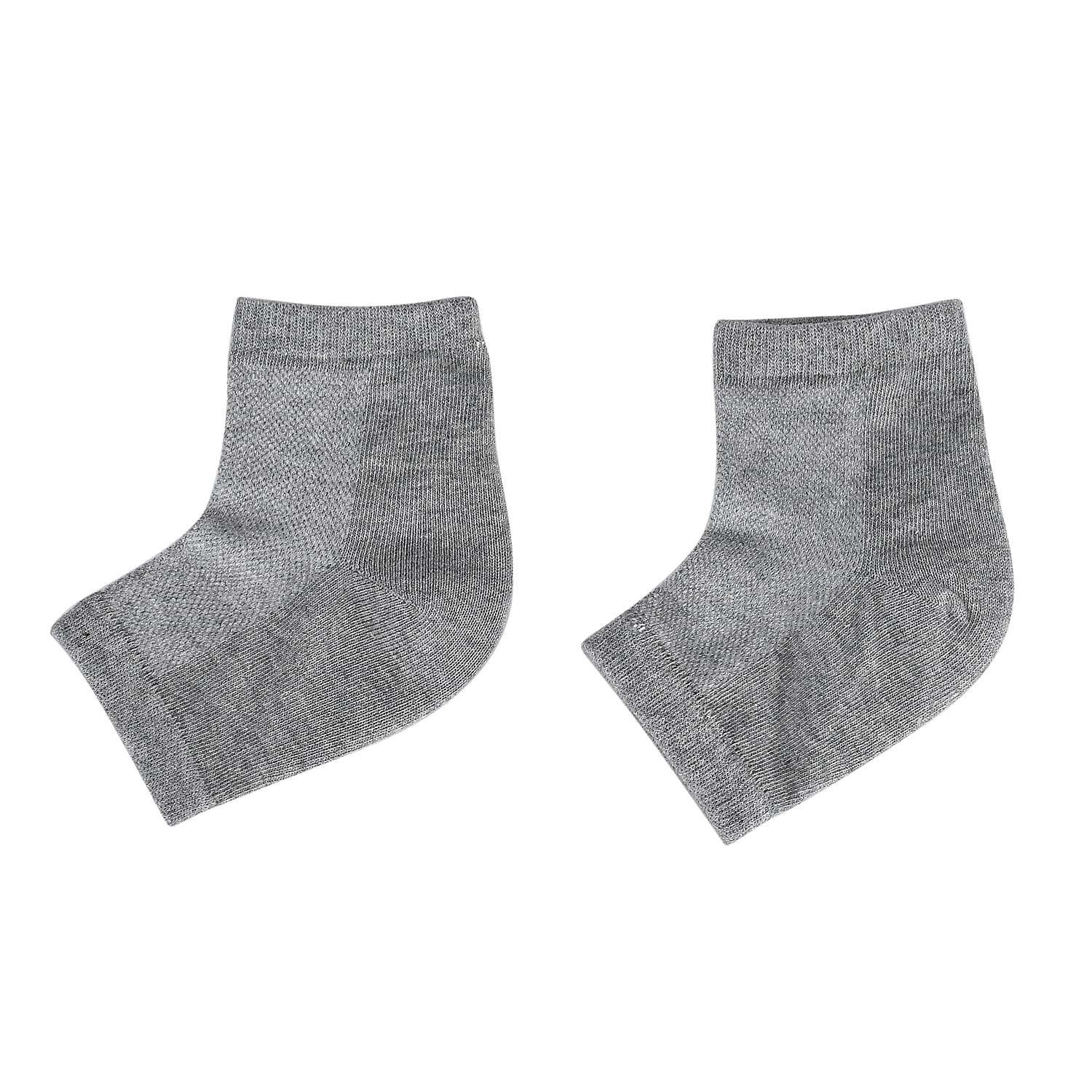 3 Packs Moisturizing Heel Socks (Size 18x1x1 cm) - Grey, Beige & White -  effectively preventing cracked feet and softening dead skin