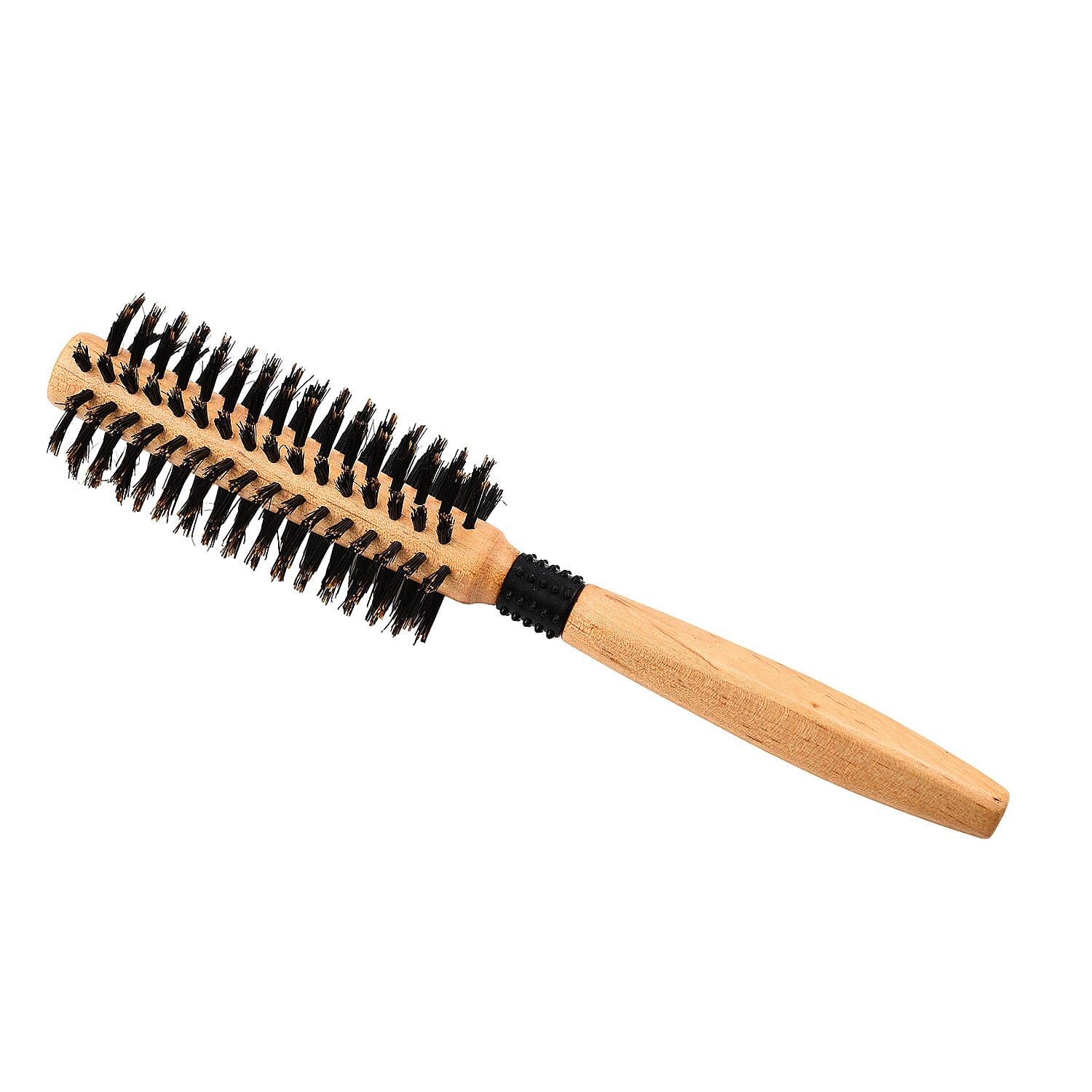 Cetuem Round Bristle Wood Handle Hair Brush (4mm Radius)