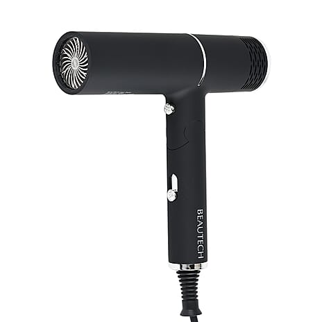 Beautech Foldable Hair Dryer with Concentrator Nozzle (1400W) - Black