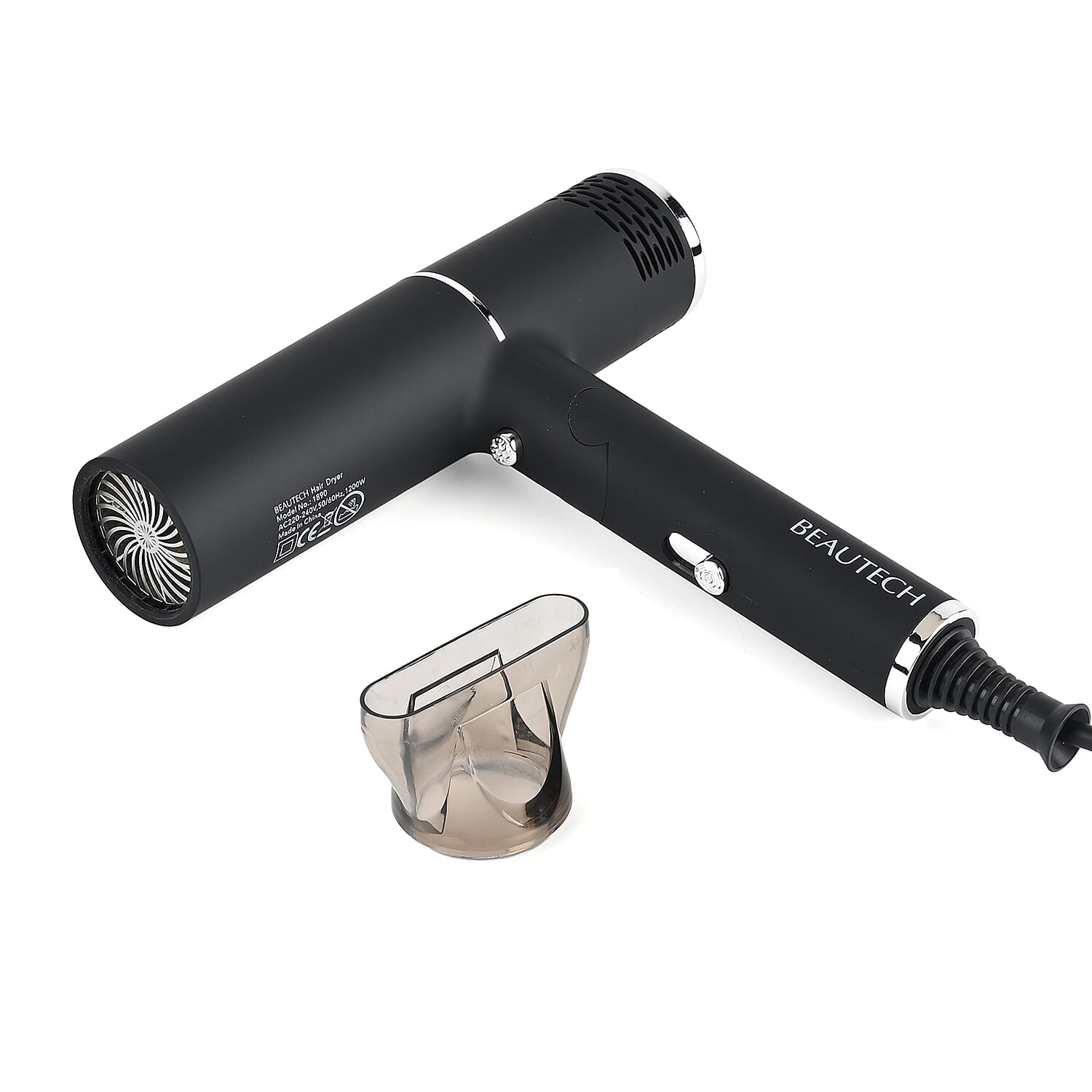 Beautech Foldable Hair Dryer with Concentrator Nozzle (1400W) - Black Beautech Foldable Hair Dryer with Concentrator Nozzle (1400W) - Black