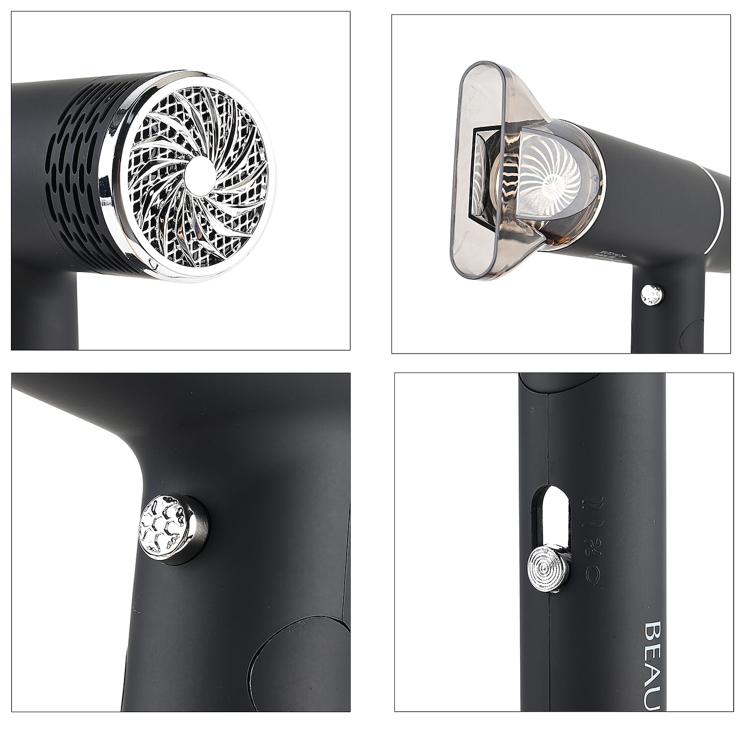 Beautech Foldable Hair Dryer with Concentrator Nozzle (1400W) - Black Beautech Foldable Hair Dryer with Concentrator Nozzle (1400W) - Black