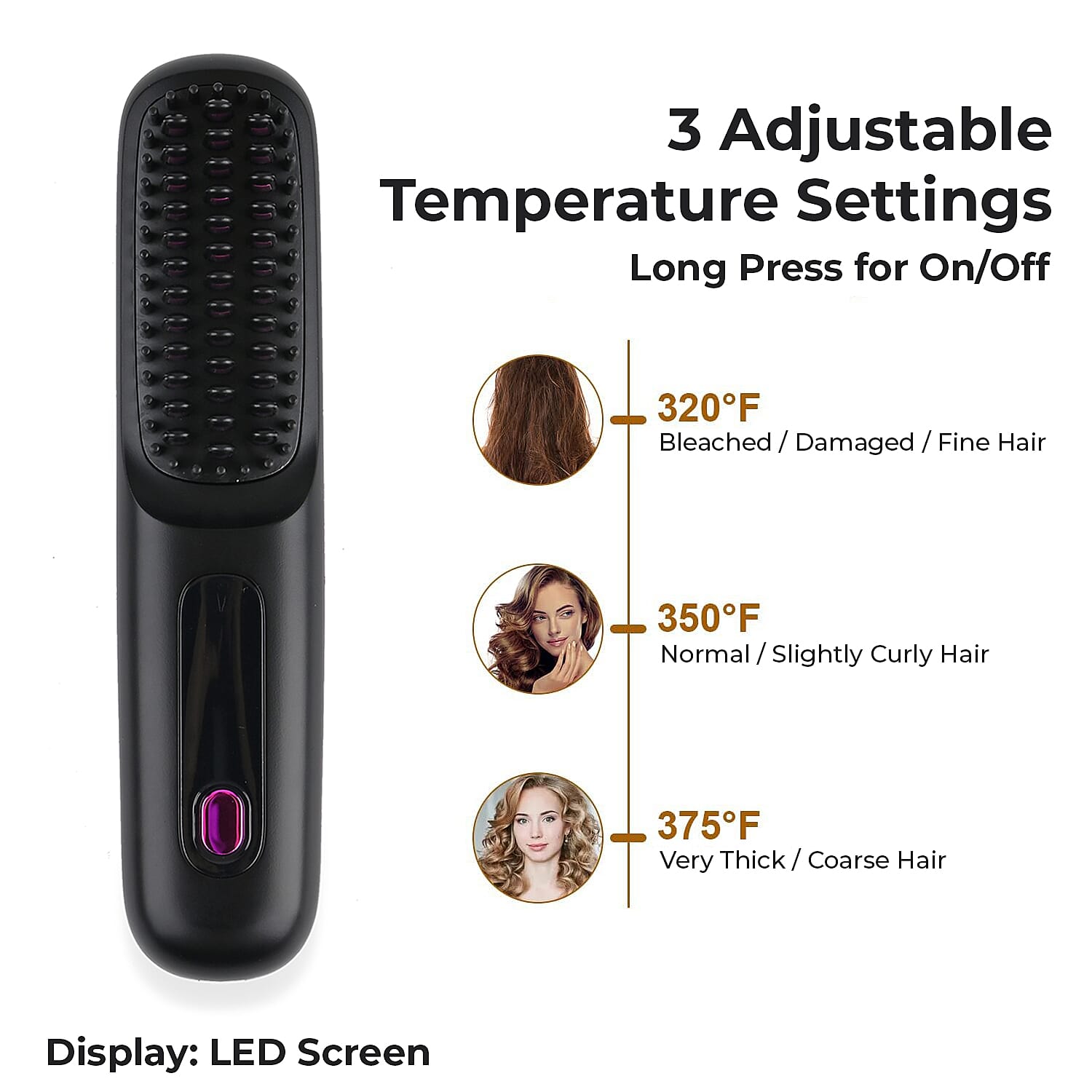 Beautech Wireless Hair Straightener - Ceramic Glaze Heating Comb Teeth Beautech Wireless Hair Straightener - Ceramic Glaze Heating Comb Teeth