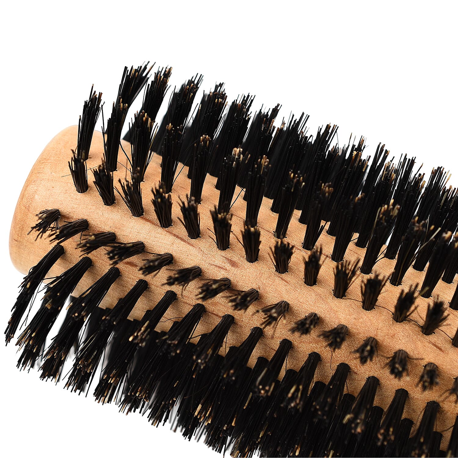 Cetuem Round Bristle Wood Handle Hair Brush (7mm Radius)