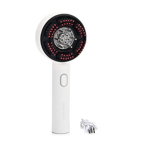 Beautech - EMS Scalp Massaging Brush with Red Light Therapy Stimulates Hair Growth by Boosting Blood Flow to Follicles, Leading to Thicker Hair & Reducing Hair Loss