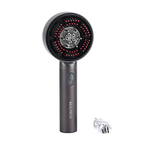 Beautech - EMS Scalp Massaging Brush with Red Light Therapy stimulates hair growth by boosting blood flow to follicles, leading to thicker hair and reducing hair loss