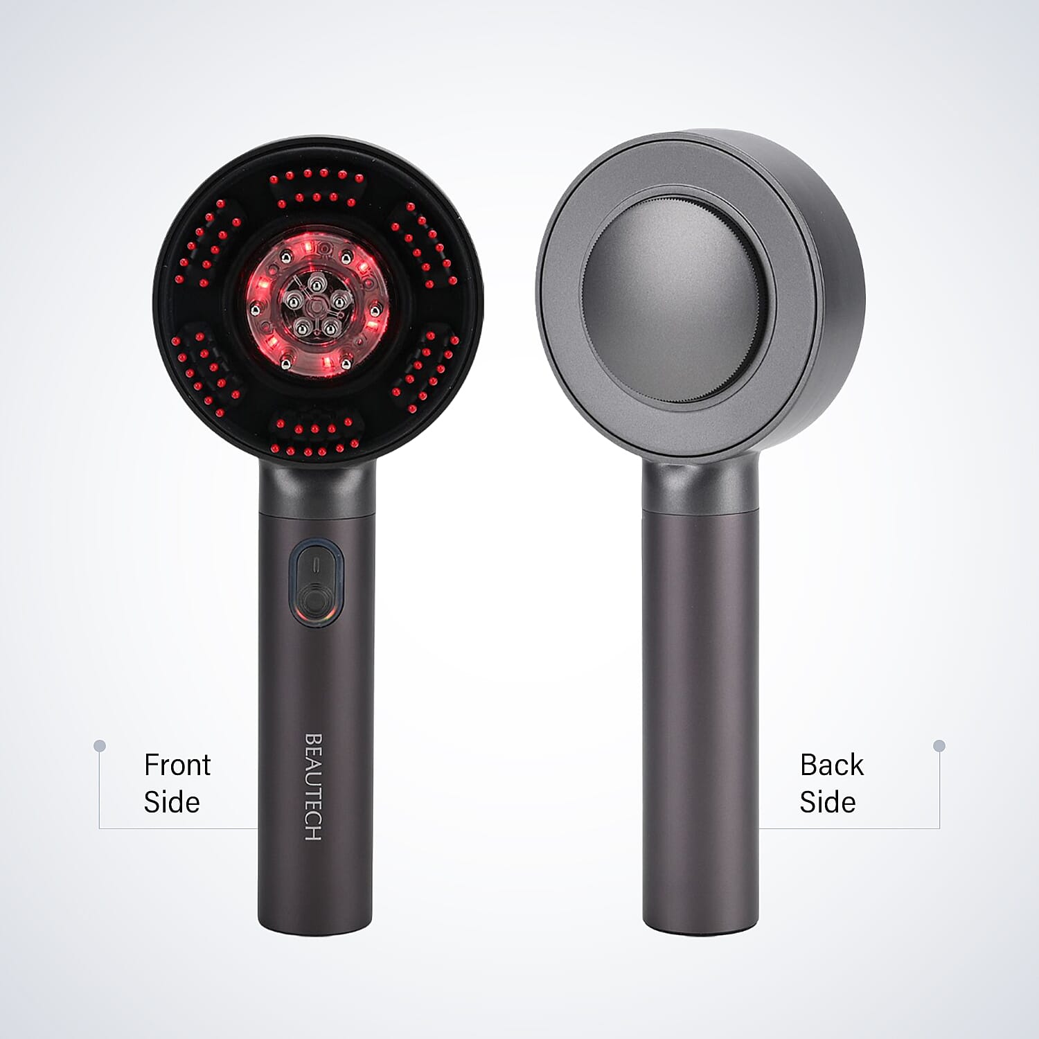 Beautech - EMS Scalp Massaging Brush with Red Light Therapy stimulates hair growth by boosting blood flow to follicles, leading to thicker hair and reducing hair loss