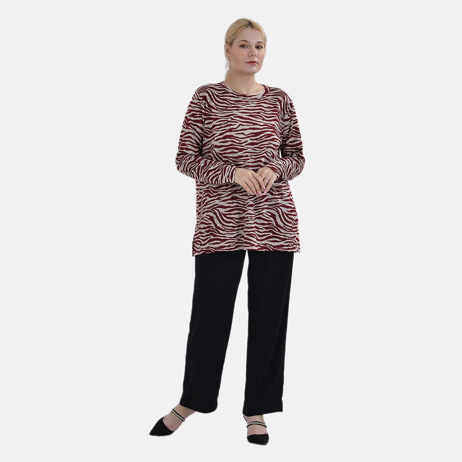 One to Own - La Marey  (Pattern) Full Sleeve Jersey Tops with Printed Stripes- Red