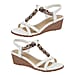  Shoes by Emma Ladies ST VINCENT Lightweight Wedge Sandal with Plaited Material and Diamante Trim  - White