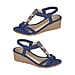 SHOES BY EMMA - Ladies Wedge Sandals with Gold Disc