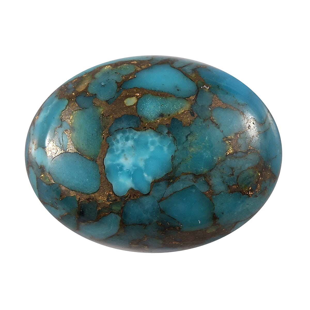 Blue Turquoise Oval 16x12 mm