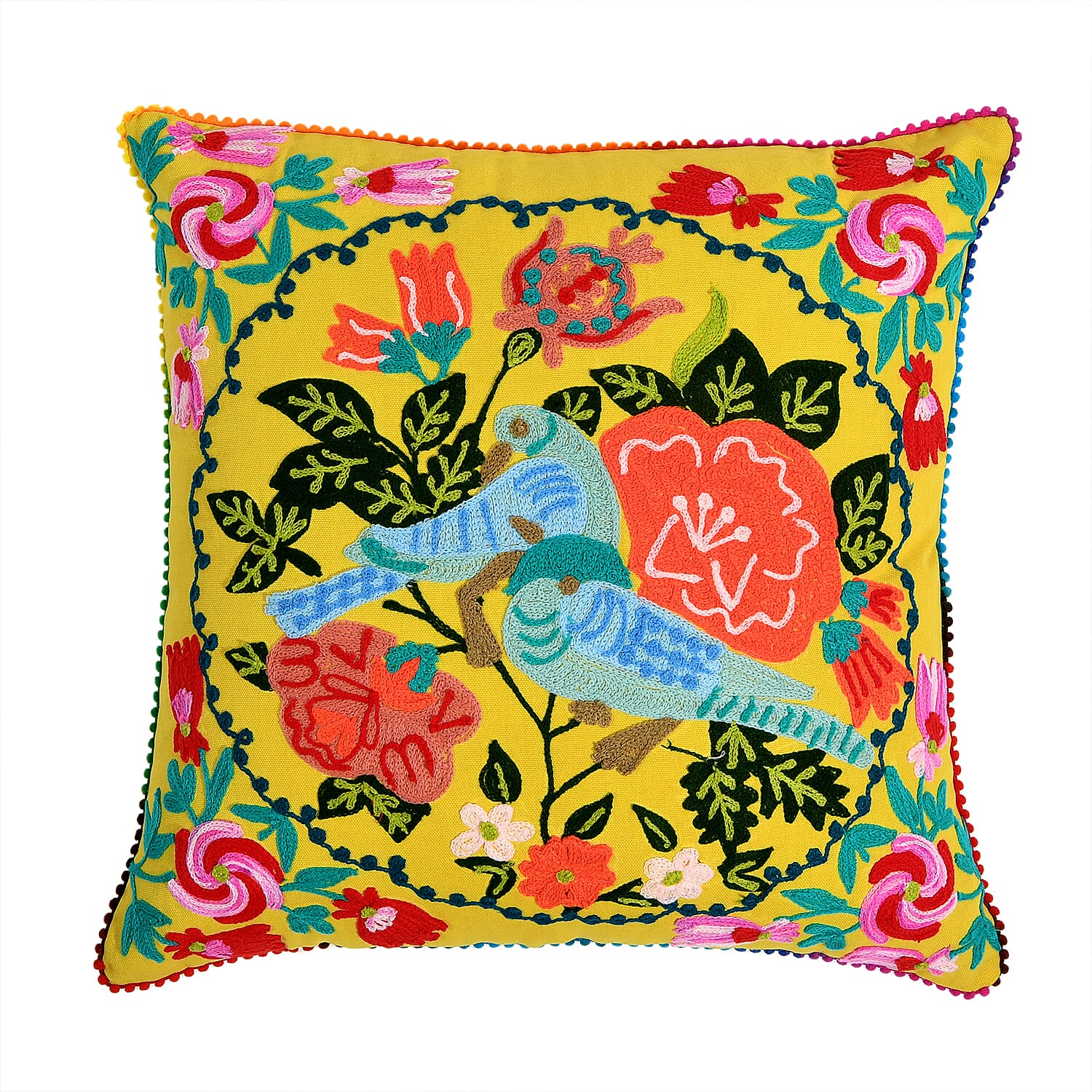   Cotton Floral Cushion Cover 