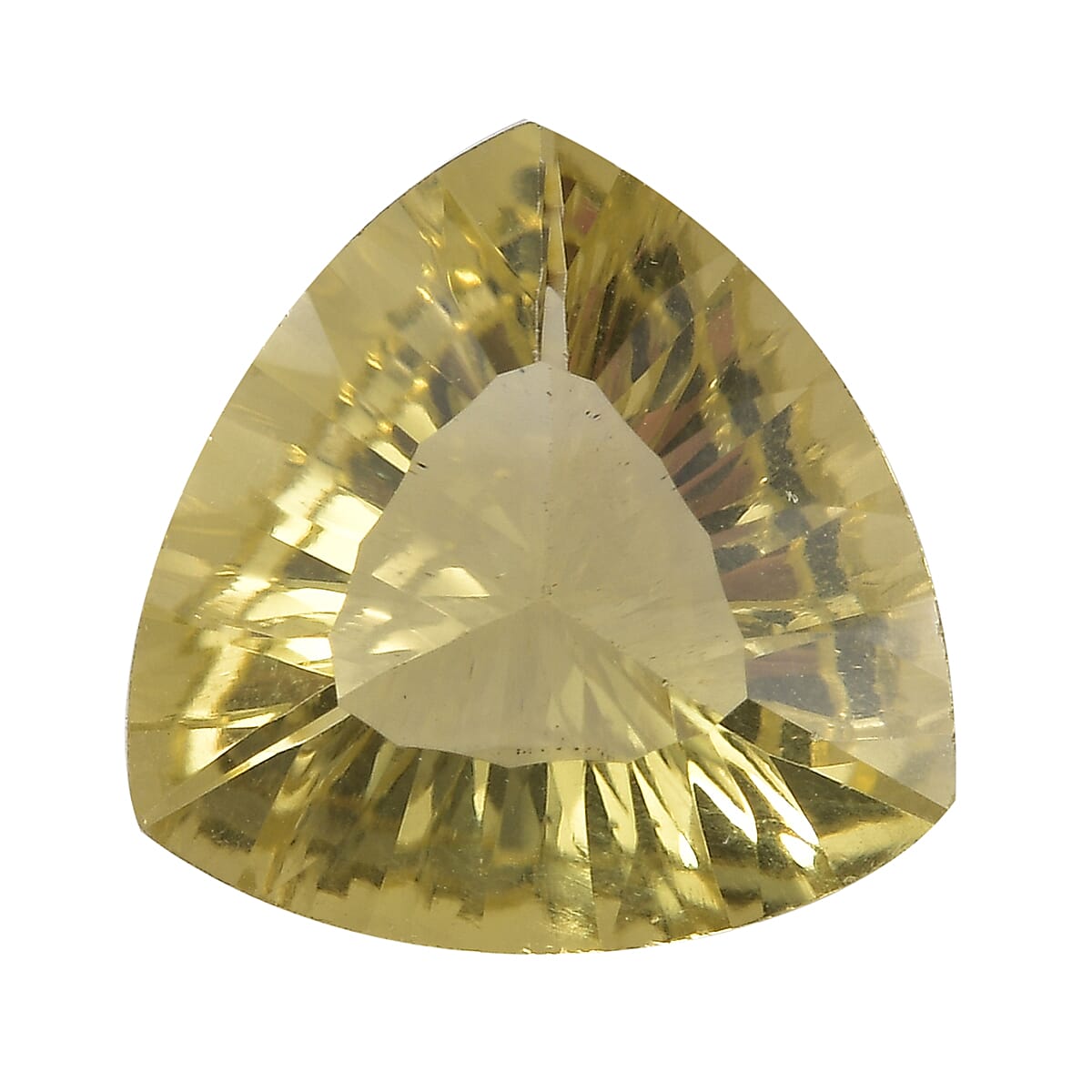 Green Gold Quartz Trillion 12 mm