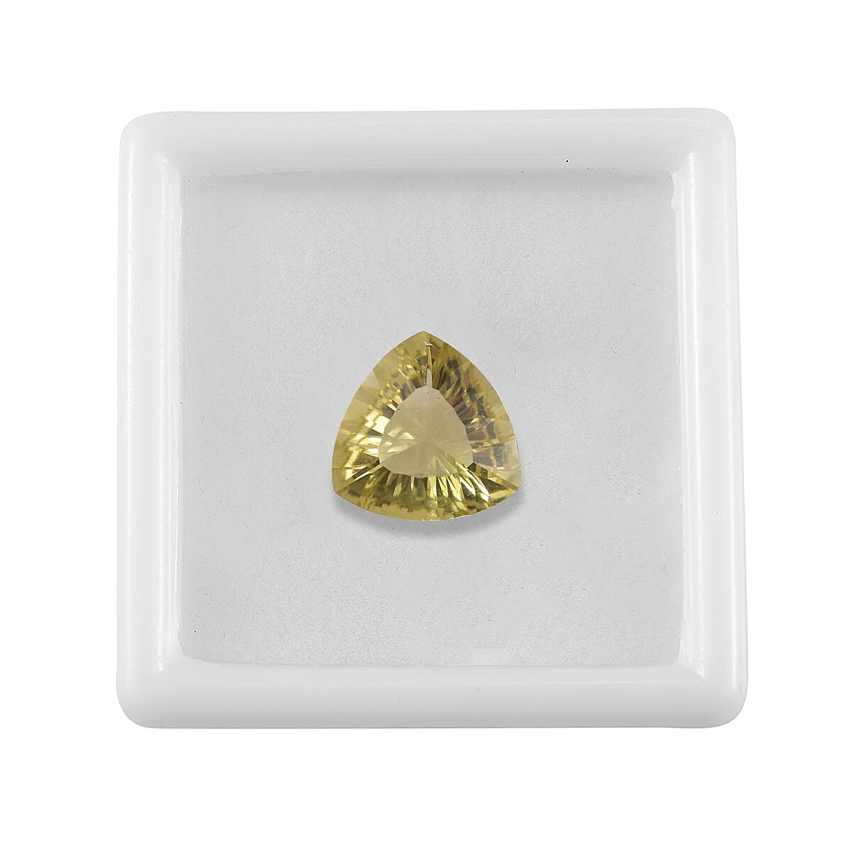 Green Gold Quartz Trillion 12 mm