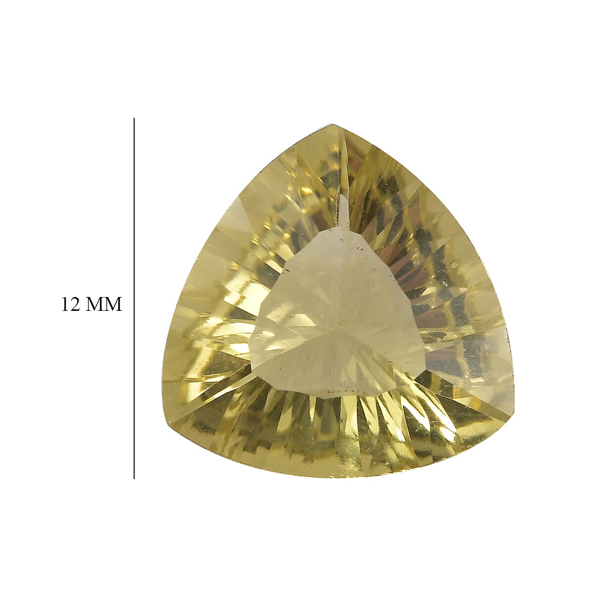 Green Gold Quartz Trillion 12 mm