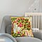 Cotton Floral Embroidered Cushion Cover (Size 45x45 cm) - Red