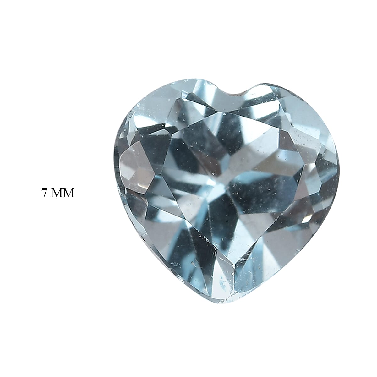 Skyblue Topaz Heart 7 mm