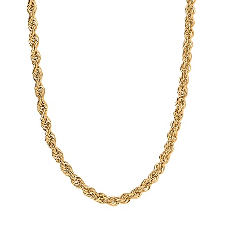 One Time Offer - 22K (91.6% Pure Gold) Yellow Gold Rope Necklace (Size - 20), Gold Wt. 4.42 Gms.