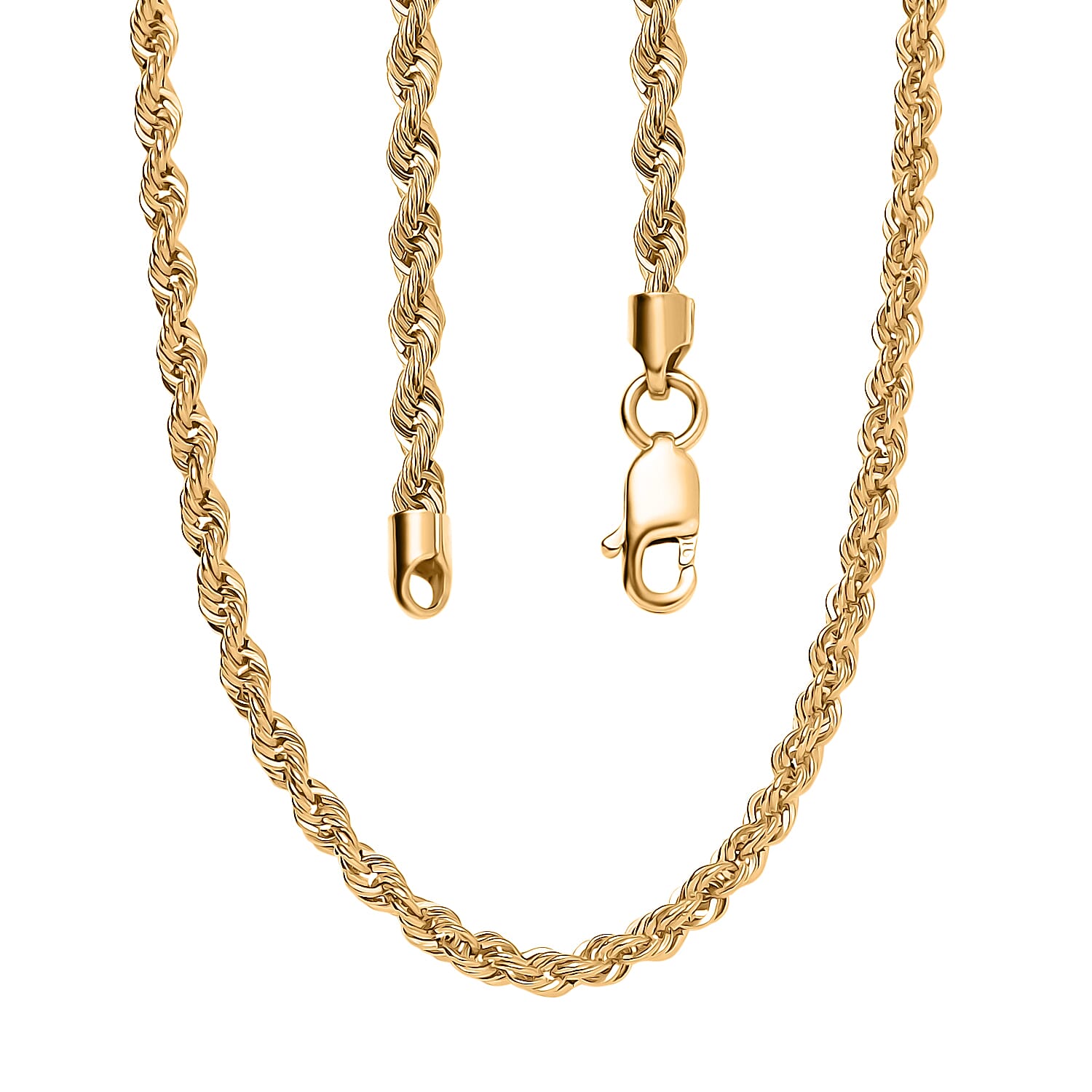 One Time Offer - 22K (91.6% Pure Gold) Yellow Gold Rope Necklace (Size - 20), Gold Wt. 4.42 Gms.