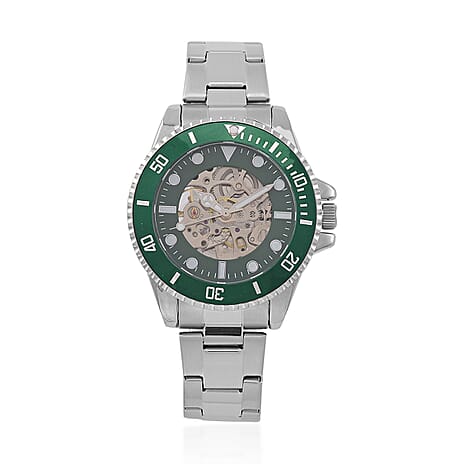 Genoa Time Limited Edition Automatic Skeleton Dial Watch - 3ATM Water Resistant - Presented in a gift box - Green