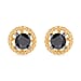 UNMISSABLE DEAL - Black Diamond Stud Earrings in Platinum Overlay Sterling Silver