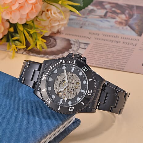 Genoa Time Limited Edition Automatic Skeleton Dial Watch - 3ATM Water Resistant - Presented in a gift box - Grey