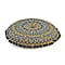 Cotton Cushion with Embroidery - Pom Pom (Size 40x10 cm) - Blue - Multi