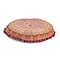 Cotton Cushion with Embroidery - Pom Pom (Size 40x10 cm) - Blue - Multi