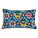 Cotton Floral Cushion Cover - Blue & Multicolor