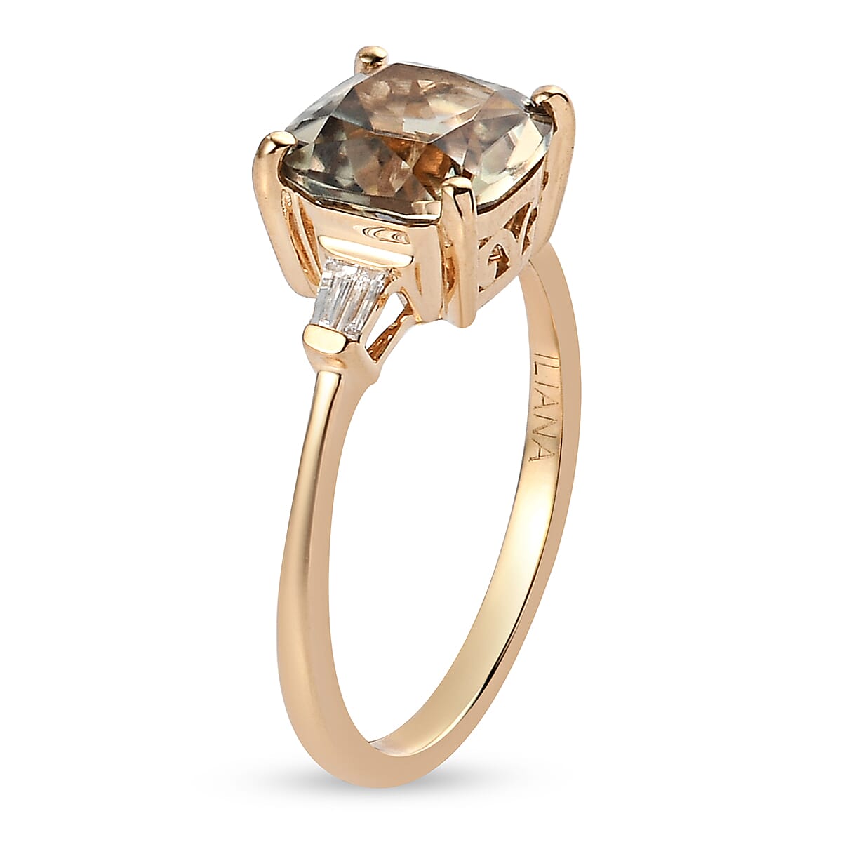 ILIANA 18K Yellow Gold AAA Turkizite and Diamond (SI-G-H) 2.51 Ct.