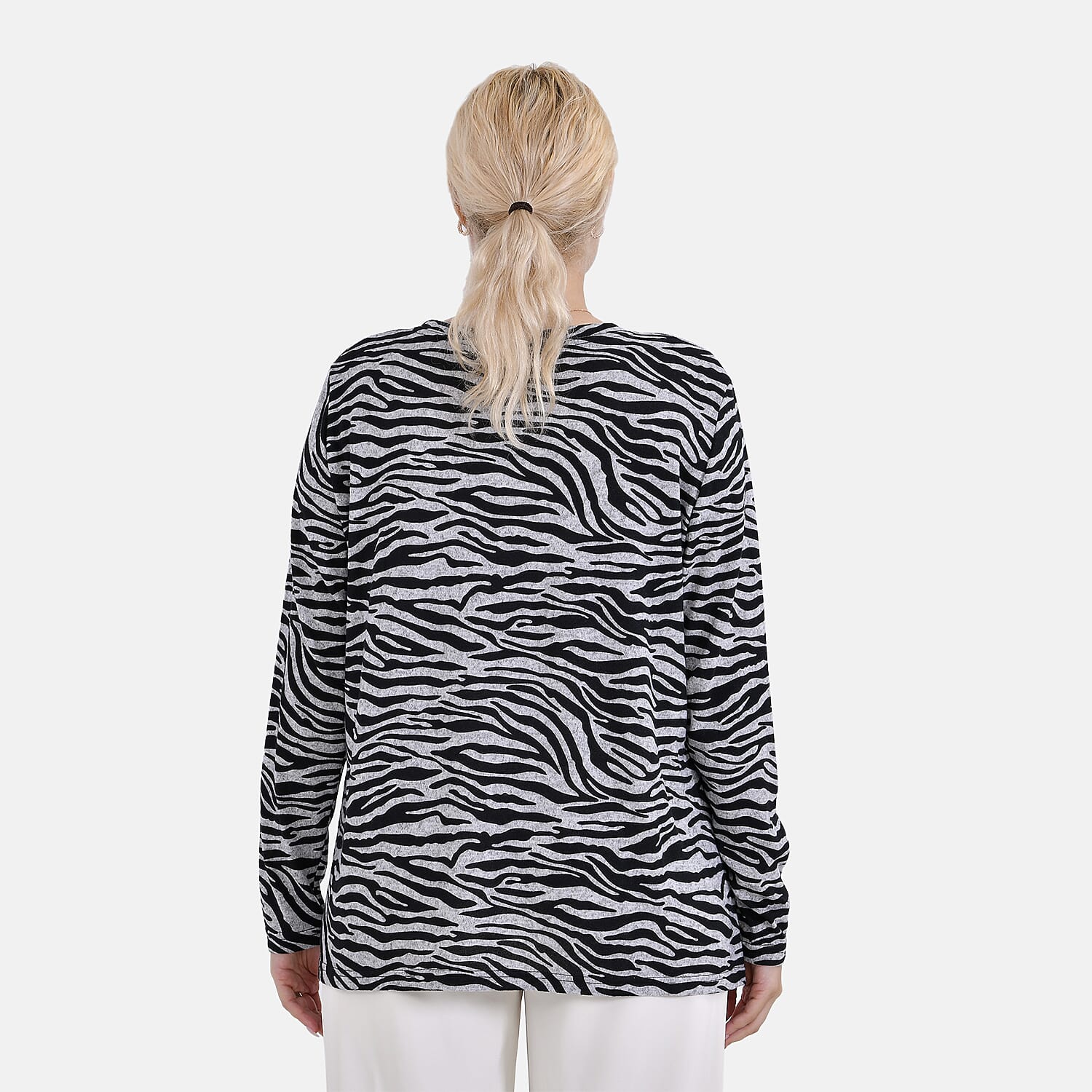 La Marey Zebra Top Size 8-20 - Black & White