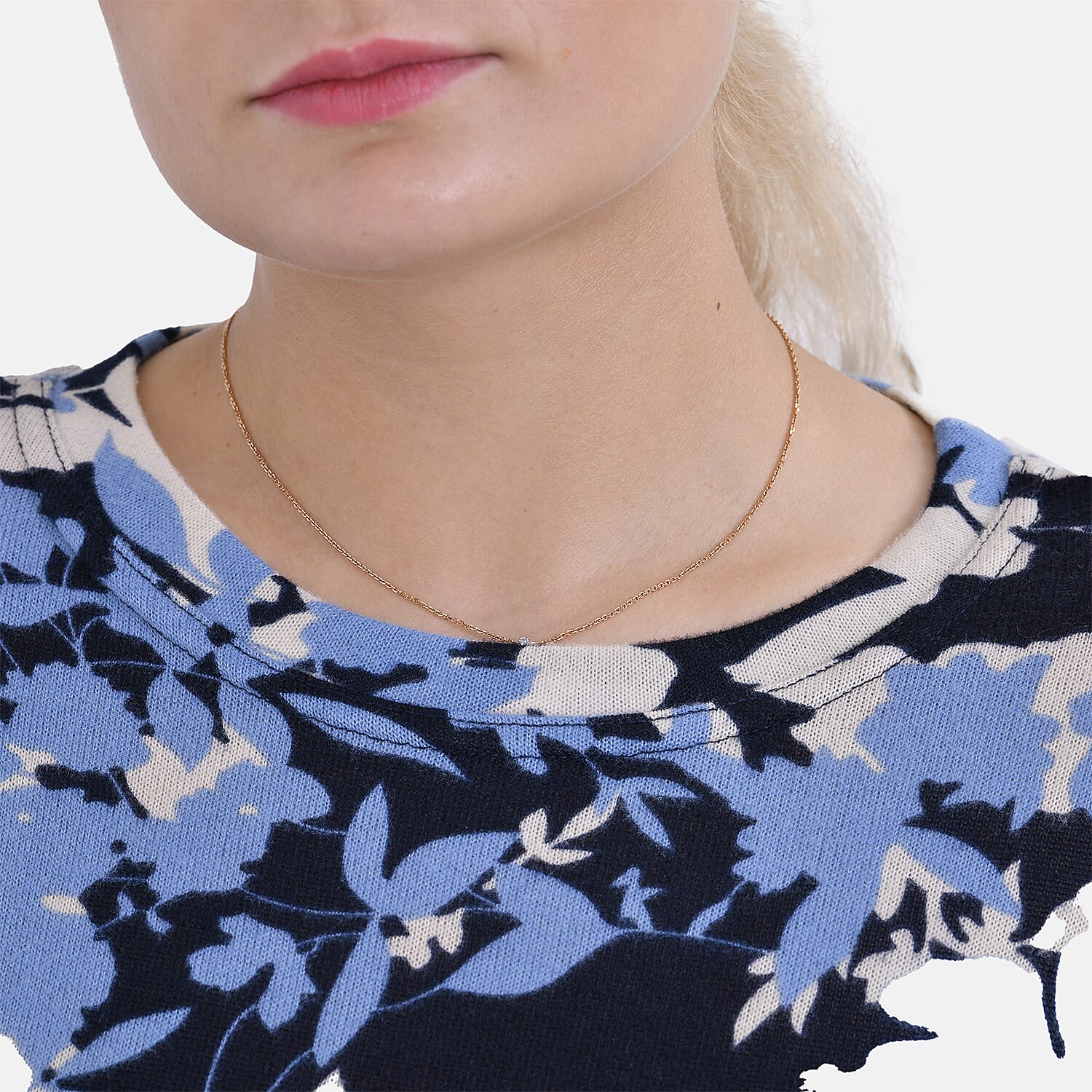 La Marey Jersey Floral Top Size 8-20 - Blue