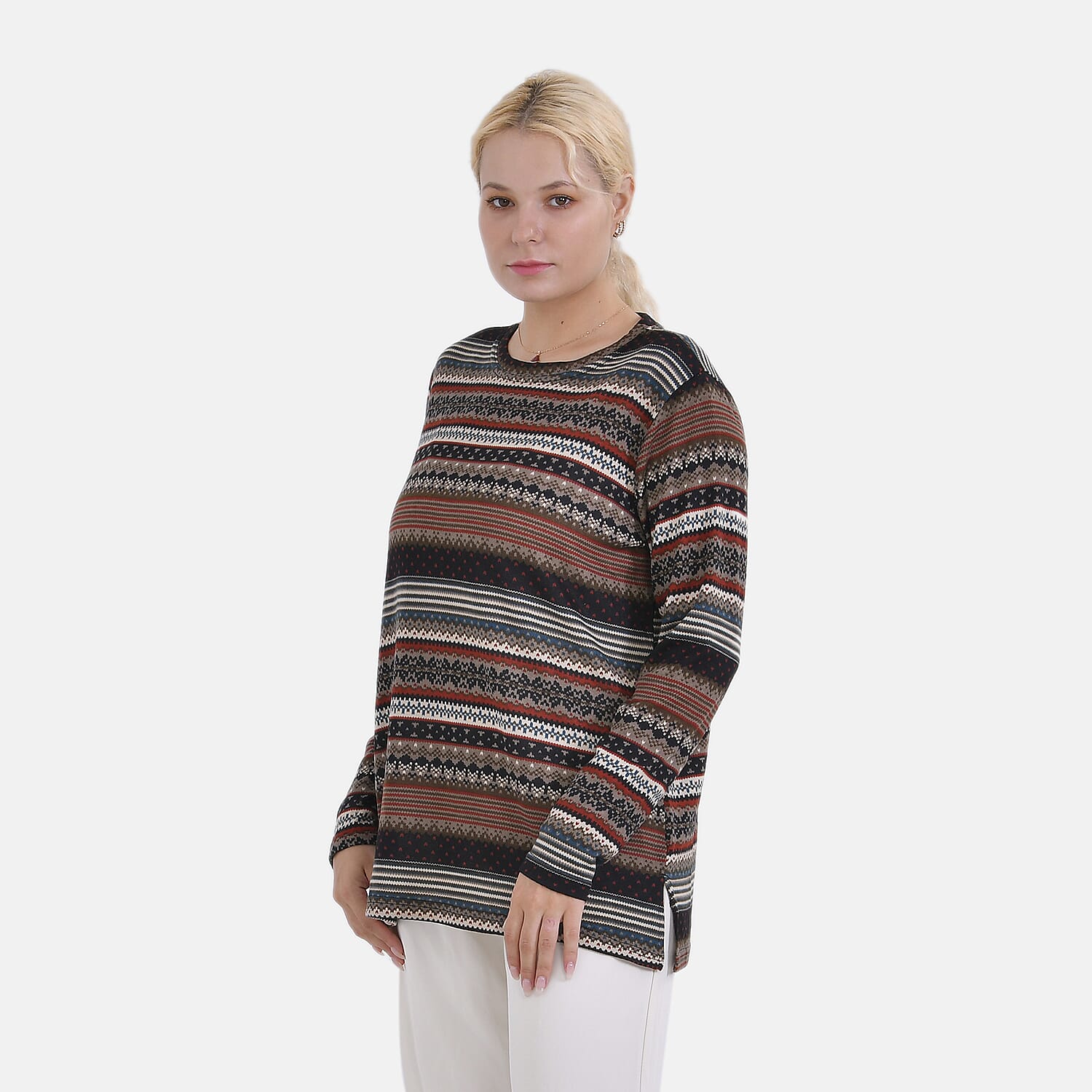 La Marey Jersey Top Size 8-20 - Brown