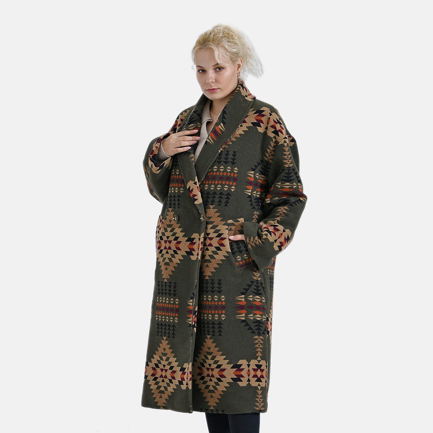 La Marey Geometric Coat La Marey Geometric Coat