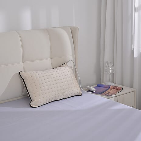 Super Cozy Electric Heated Pillow - Back Knee Neck Stomach Pain & Arthritis - 3 Heat Settings - Auto Shut Off Function - 40 x 60cm