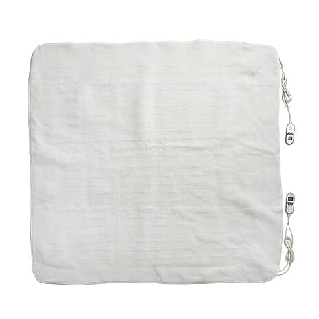 Sherpa Solid Blanket (Size 200x1 cm) - White & White