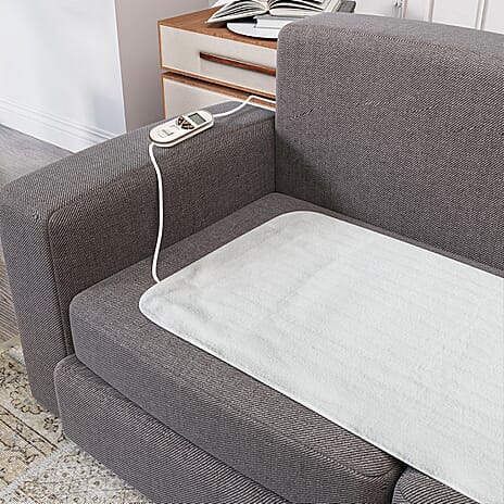 Super Cozy Sherpa Electric Heated Blanket (Size 190x1 cm) - White