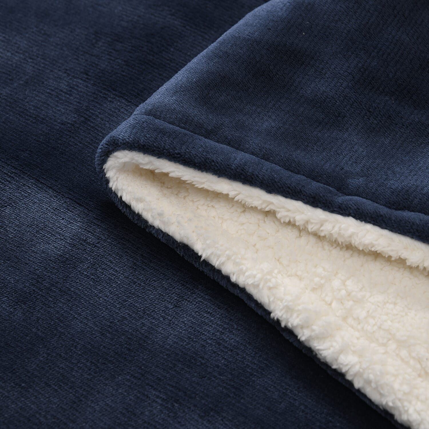 Luxurious Super Cozy Double Layer Electric Heated Blanket 220gsm - Blue