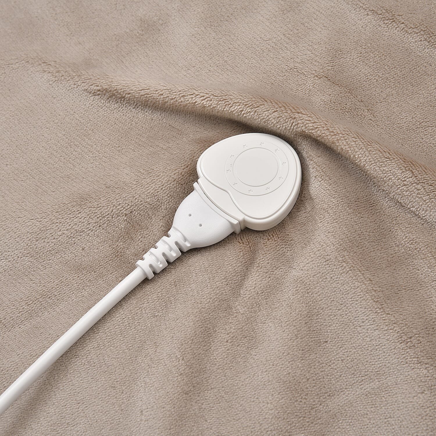 Electric Heated Double Layer Sherpa Blanket With 9 Heat Levels, Machine Washable and Timer (200x150 cm) - Beige