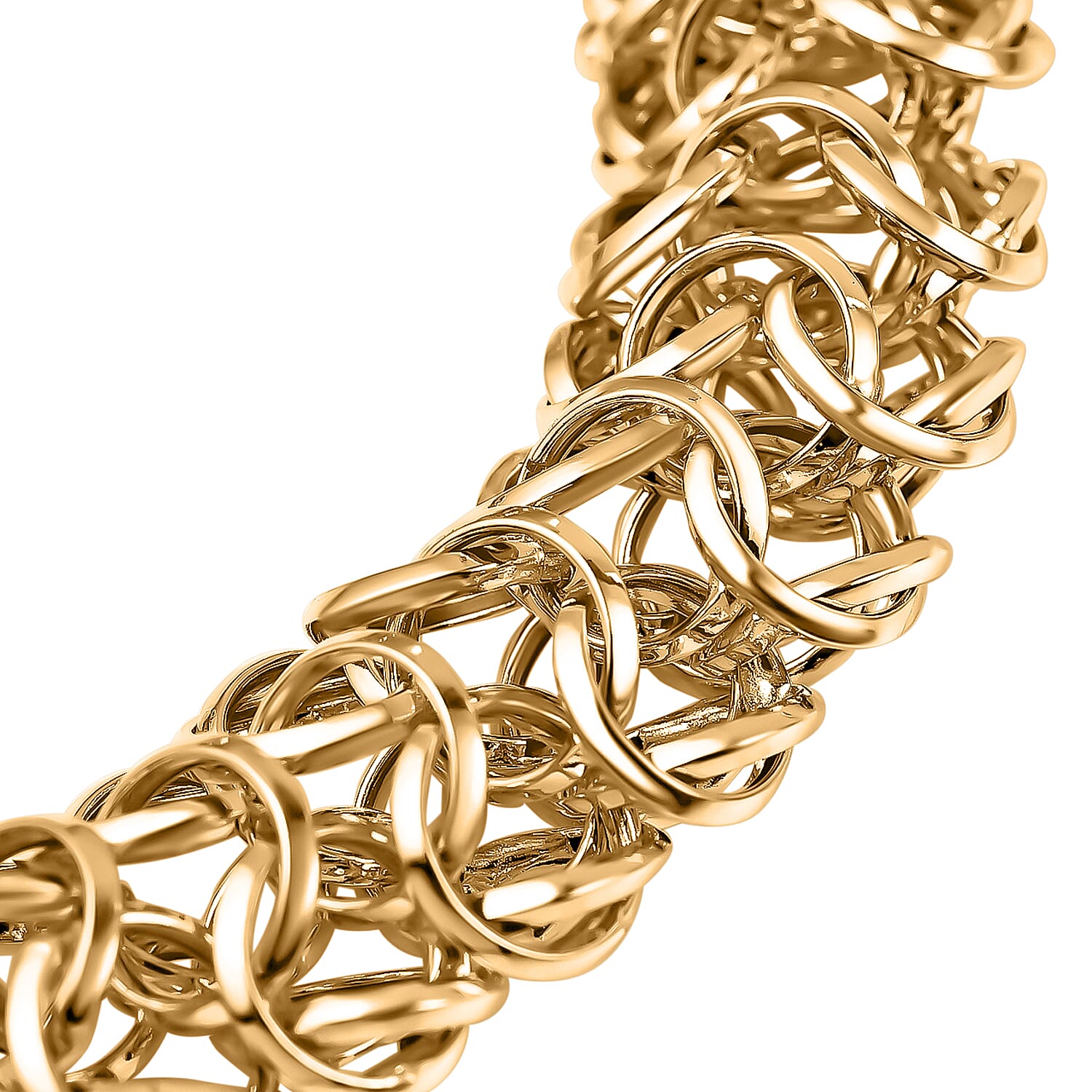 Maestro Collection - 9K Yellow Gold  BYZANTINE Bracelet with Senorita Clasp (Size - 8),  Gold Wt. 10.50 Gms