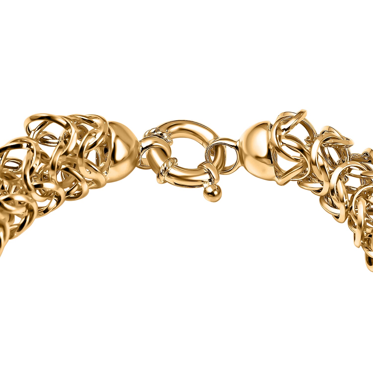 Maestro Collection - 9K Yellow Gold  BYZANTINE Bracelet with Senorita Clasp (Size - 8),  Gold Wt. 10.50 Gms