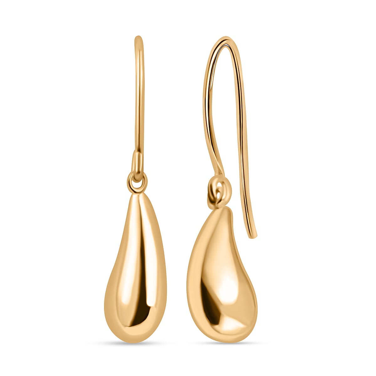 Maestro Collection- Designer Inspired 9K Yellow Gold Teardrop Earring With Hook