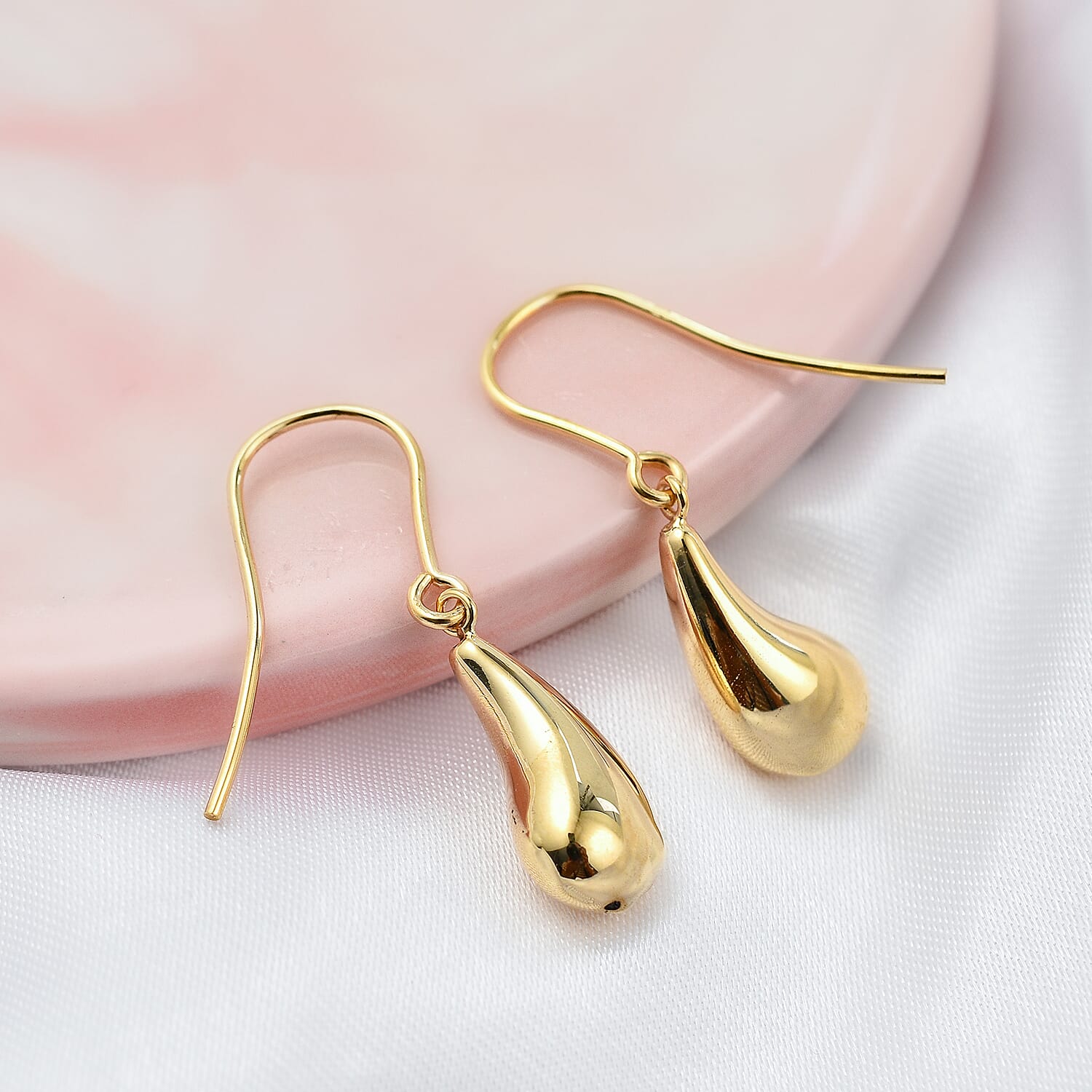 Maestro Collection- Designer Inspired 9K Yellow Gold Teardrop Earring With Hook