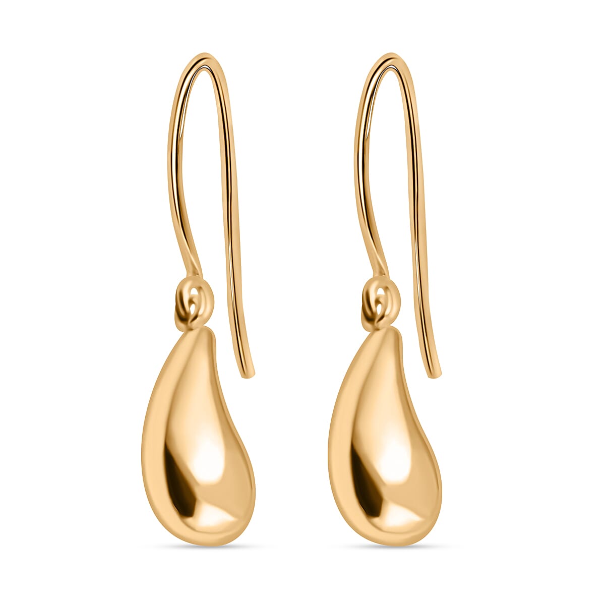 Maestro Collection- Designer Inspired 9K Yellow Gold Teardrop Earring With Hook