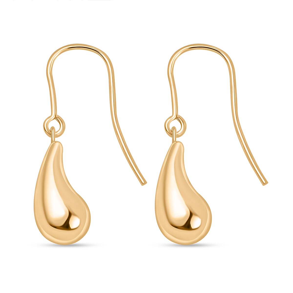 Maestro Collection- Designer Inspired 9K Yellow Gold Teardrop Earring With Hook