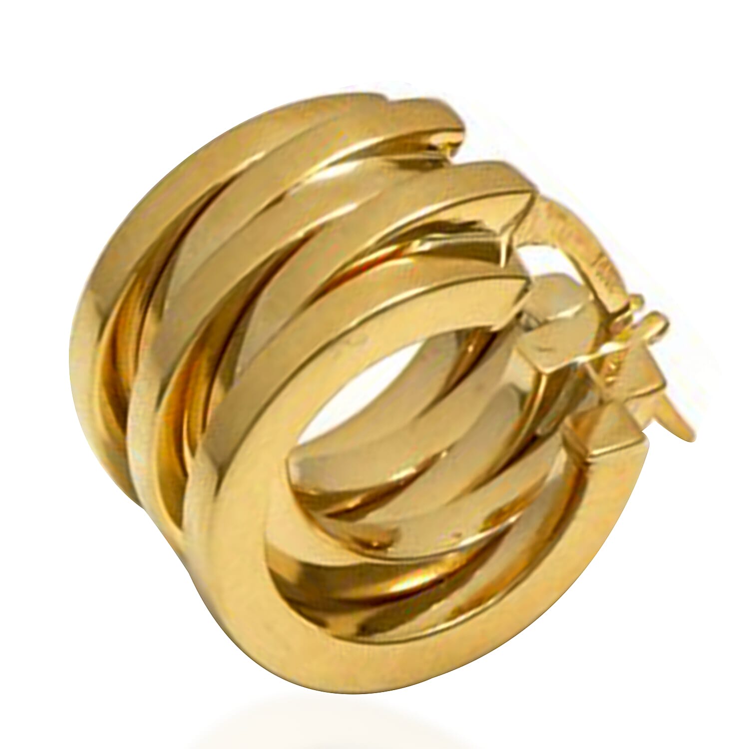 Maestro Collection - 9K Yellow Gold  Earring With Clasp