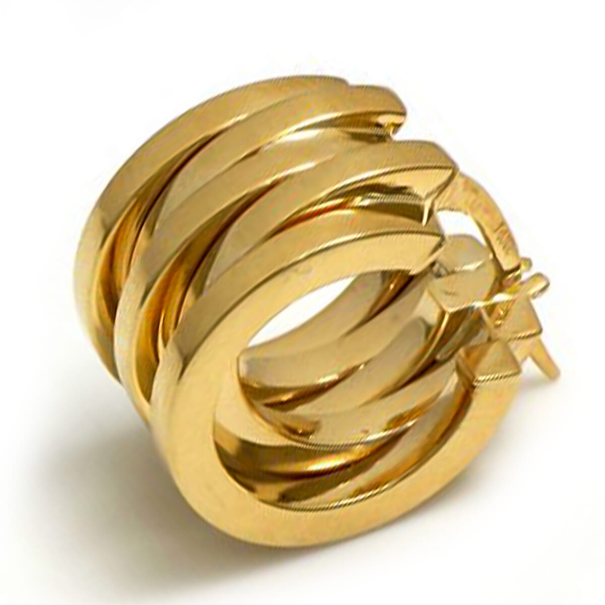 Maestro Collection - 9K Yellow Gold  Earring With Clasp