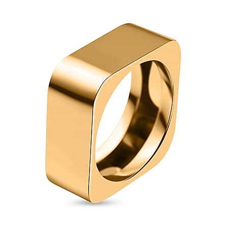 JCK Vegas Closeout Deal- Designer Inspired 9K Yellow Gold Square Statement Ring